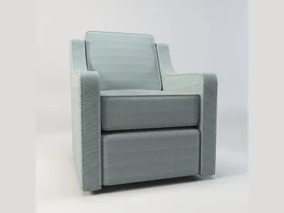 Upholstered Swivel Armchair Free low-poly 3D model
