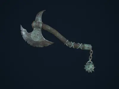 Axe weapons Low-poly 3D model