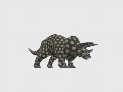 Dinosaur Triceratops - 02 Low-poly 3D model