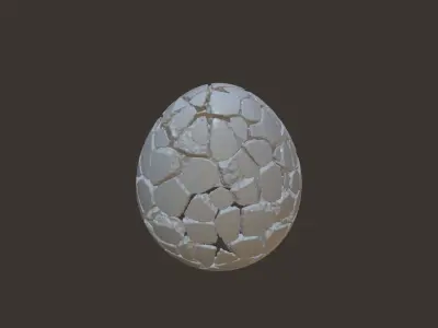 Cracked Egg LED Cover Decor Free 3D print model