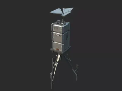 Future sci-fi apocalypse solar purifier 3D model