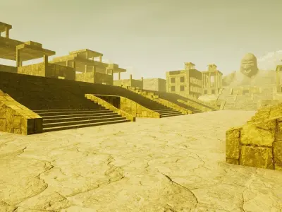 CW The Flash Gorilla City 3D Model Low-poly 3D model