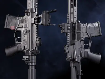 Springfield Armory Saint edge PDW Saint edge EVAC ar15 pistols Low-poly 3D model