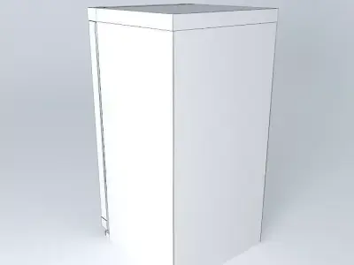 Kit silver refrigerator Free 3D model