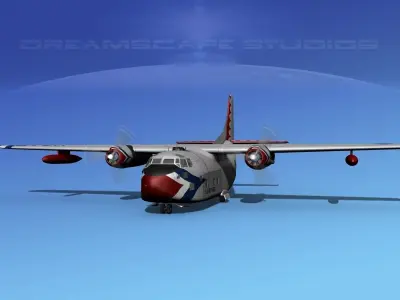 Fairchild C-123B Provider USAF Thunderbirds 3D model