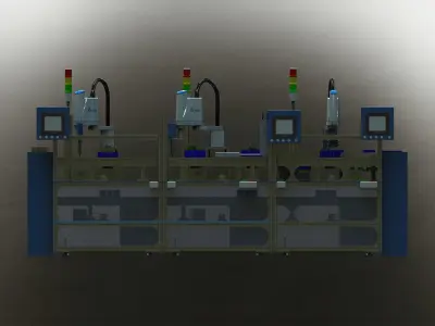 Assembly Line of Power Inverter 3D model
