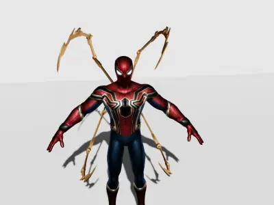 iron spider with armor 3D model