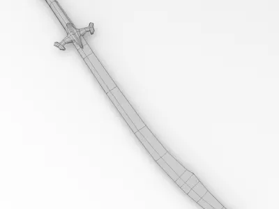 Scimitar sword 3D model