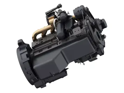 engine Low-poly 3D model