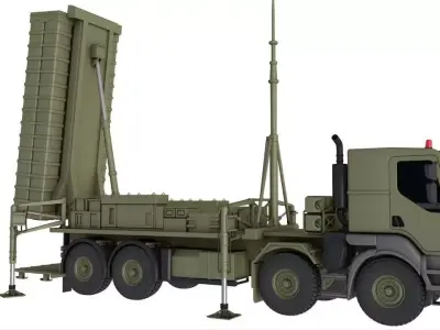 SAMP-T Air Defense Missile System  3D model