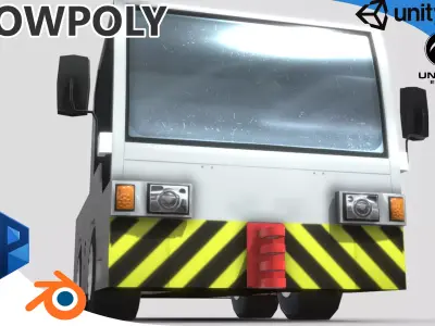 Airport Vehicle Truck Low-poly 3D model