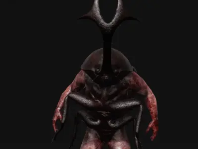 Mutant Rhinoceros Beetle - Horror Insects Collection Low-poly 3D model