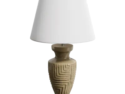  Eno Ceramic Arrius Rome Shade Lamp Model, Beige 