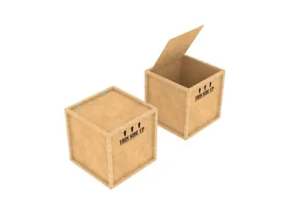 Chipboard Box Free low-poly 3D model
