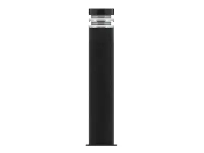 Black Stainless Steel Bollard with Double Collar 3D model