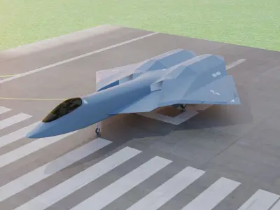Arrow sixth generation stealth fighter jet 3D model