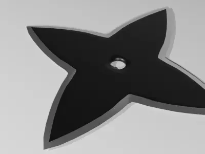 3D syuriken model Low-poly 3D model