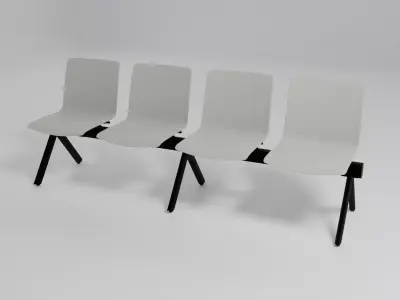 SHILA - Freestanding 4 seater bench - Free 3D model