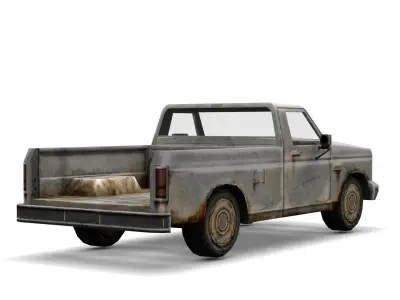 Low Poly Pickup Track - Game Ready Vehicle  Low-poly 3D model