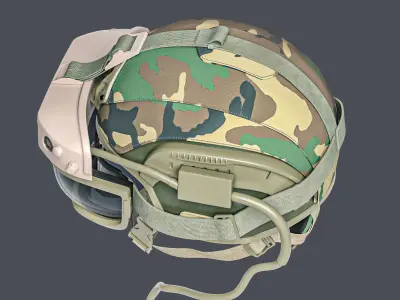 IVAS headset HoloLens Goggles Military Helmet 3D model