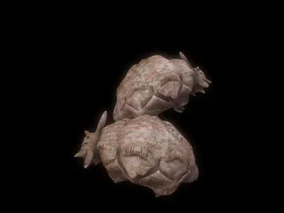 creature bizon alpha character animal  Low-poly 3D model