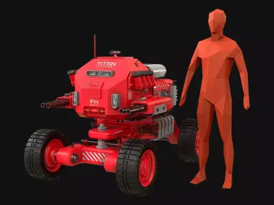 UGV Concept-1-Red 3D model