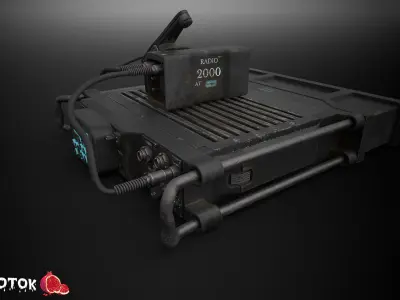 Military Radio Low-poly 3D model