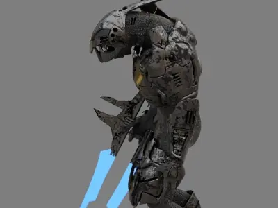 Alien Chief  rigged - animated character 3D model