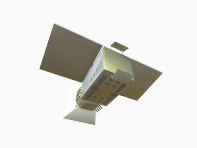 Satellite E02 Gold - SciFi Space Design Low-poly 3D model