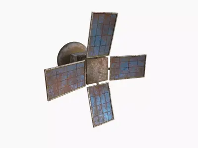 Satellite G11 Destroyed - SciFi Space Design Low-poly 3D model