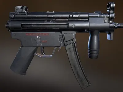 MP5K-N Submachine Gun Low-poly 3D model