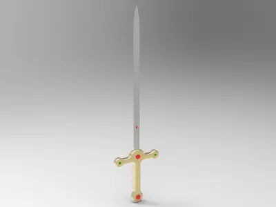 Sword gold Free 3D model