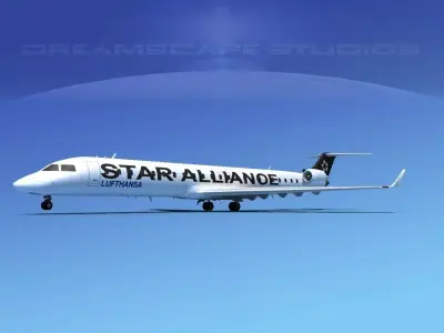 Bombardier CRJ900 Star Alliance 3D model
