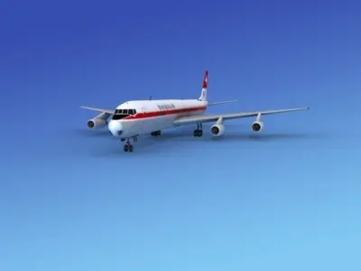 Douglas DC-8-63 Swissair 3D model