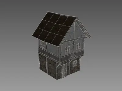 house medival Low-poly 3D model