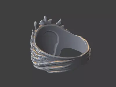 the greenman celtic god ring 3D print model