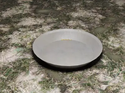 Iron Gold Pan Low-poly 3D model