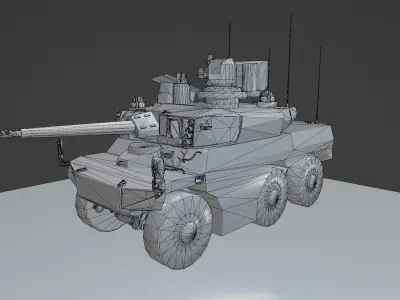 Nexter Jaguar Military Vehicle Low-poly 3D model