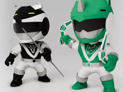 Liveman Warriors Rigged Free low-poly 3D model