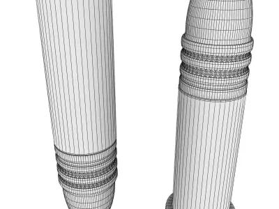 22 Long Rifle Cartridge 3D model