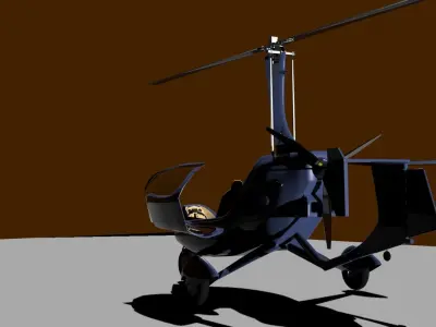 ELA Gyroplane  Low-poly 3D model