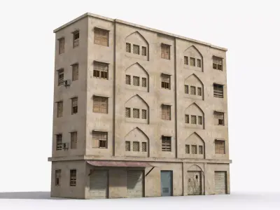 Arab Middle East Building x20 Low-poly 3D model