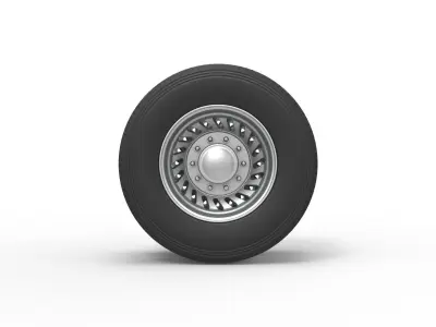 Rear custom wheel of semi truck Version 13 Scale 1 to 25 3D print model