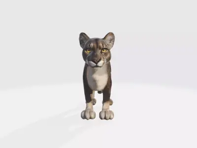 A young French bulldog puppy 3D model
