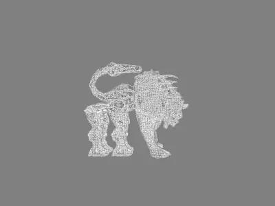 mostro bestioide1 Low-poly 3D model