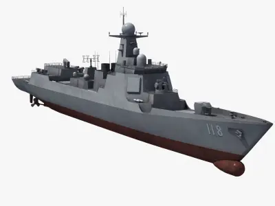 Chinese DDG 052D Destroyer 3D model