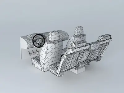 Car interior with details Free 3D model