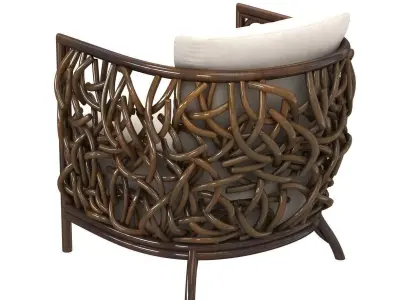 Palecek auburn lounge chair 3d model 3D model