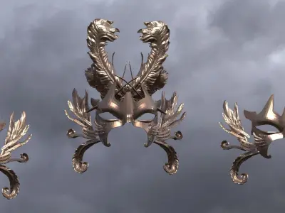 Baroque Mask Collection 4  3D model