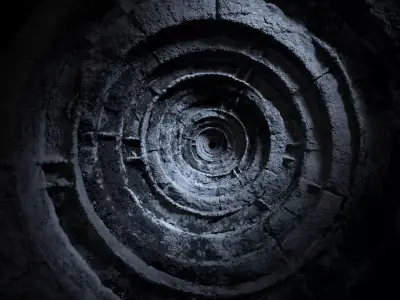 Ancient Sci Fi Ring Circle Hole 3D model